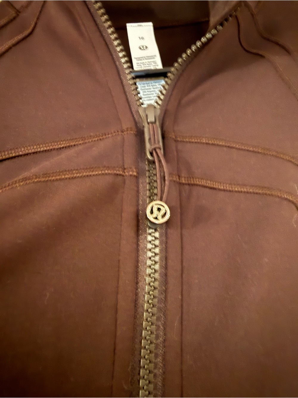 Lululemon Define Cropped Sequoia Dark Brown Zip-Front Active Jacket - Picture 3 of 7